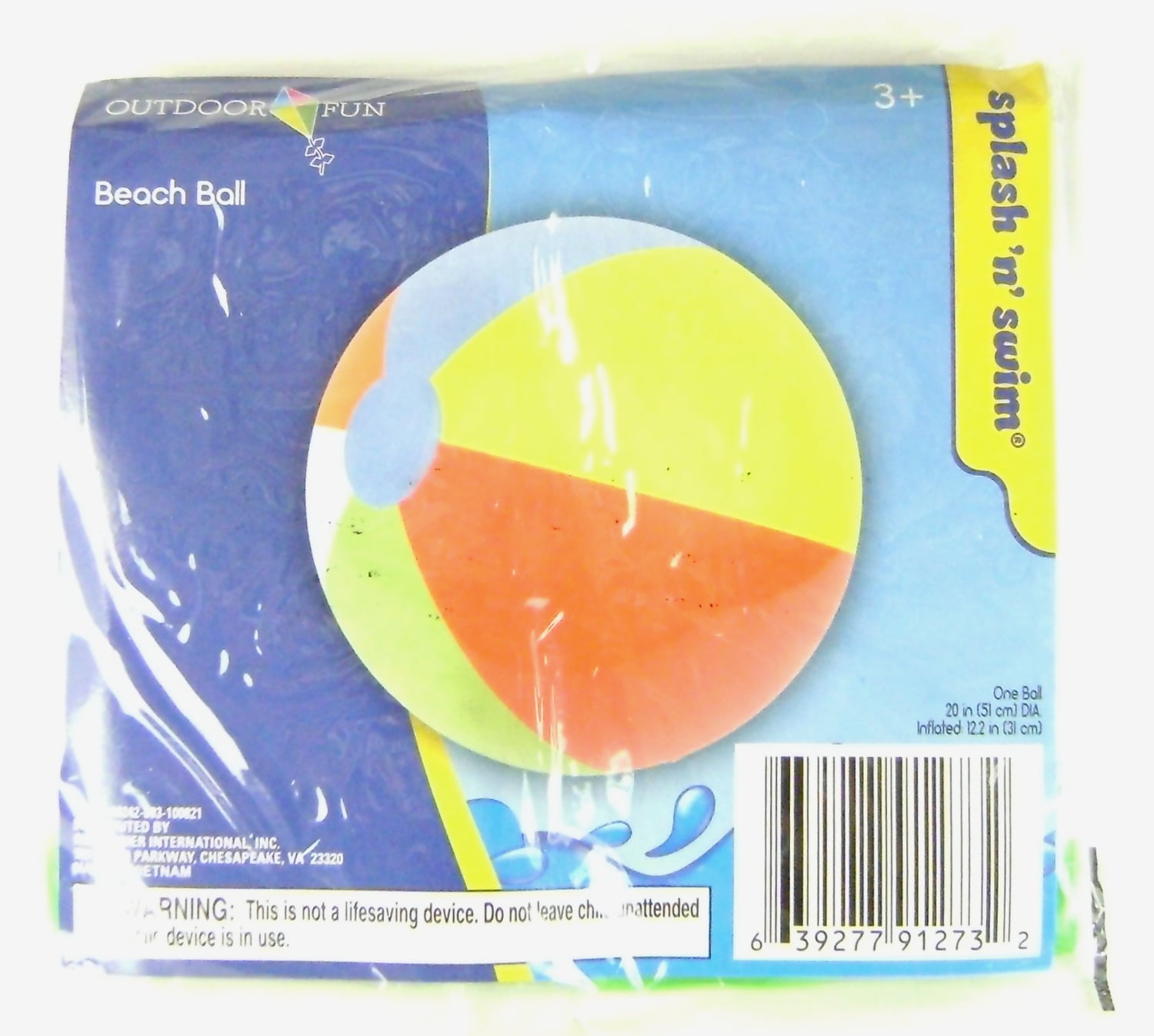 BEACH BALL Outdoor Summer Fun Toy Pool Splash 'n' Swim