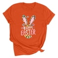 thumbnail image 5 of VBTAPA Happy Easter Shirt 2025 Women Short Sleeve Bunny Graphic T-shirt Easter Teacher Shirt Funny Holiday Blouse Tops Sales of the Day Orange XXL, 5 of 6