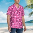thumbnail image 3 of Lsque cherry Pattern Hawaiian Shirt for Men Unisex Summer Beach Casual Short Sleeve Cotton Linen Button Down Shirts,XX-Large, 3 of 7