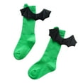 thumbnail image 3 of CAIXIA Girls Kids Ruffle Socks Uniform School Dress Bowknot Frilly Cotton Crew Socks, 3 of 5