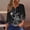 085 Multicolor, variant on WRFWUL Womens Halloween Witch Ghost Pumpkin Henley Tee Shirts Spooky 3/4 Sleeve Button V Neck Tops