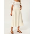 thumbnail image 3 of DARING DIVA Women's Flowy A-Line Midi Skirt X-Large Beige, 3 of 8