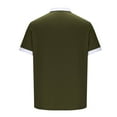 thumbnail image 4 of Handshe Men's Short-Sleeve Beefy Muscle Solid Color Blouse Tee Shirt Basic Round-Neck Blouses T-Shirts, 4 of 6