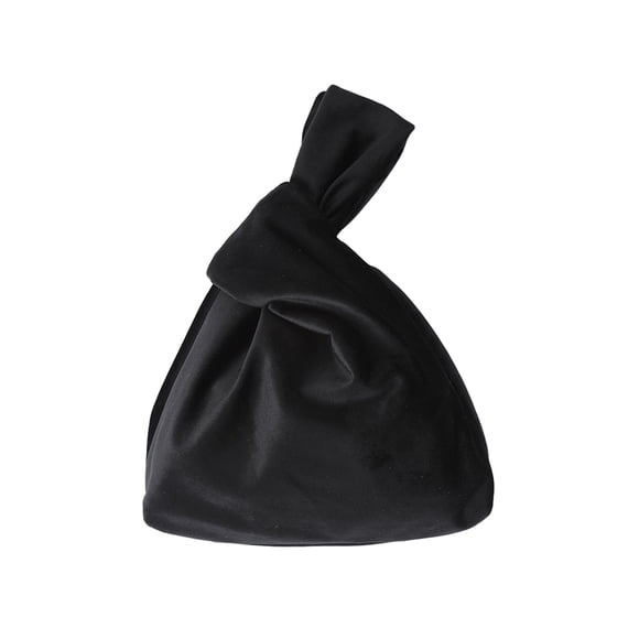 Minnieouse Bolso de muñeca de terciopelo portátil exquisito y fácil de combinar para cualquier ocasión, bolso de mano, regalo para mujer Bolsas de mensajero y de hombro negro