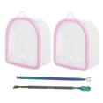 thumbnail image 1 of Nail Soaking Bowl for Hand Spa Pink 1 Set with Plastic and Stainless Steel Manicure Tools, 1 of 8