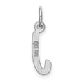 thumbnail image 4 of 925 Sterling Silver Dainty Letter J Initial Name Monogram Necklace Charm Pendant, 4 of 8
