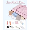 thumbnail image 3 of Women's Lightweight Quilted Tote Bag - 20L Puffy Work Bag with Multiple Compartments, Shoulder Handbag for Travel, Work, Gym, 3 of 4