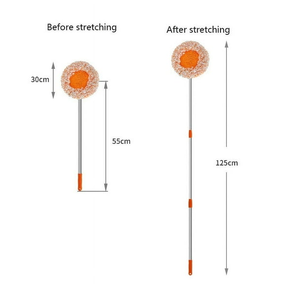 Bdday Floor Mops with Washable Pads Car Wash Sunflower Mop Wall Wash Mop Ceiling Household Circular s for Bathroom Kitchen