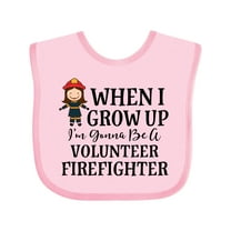 Inktastic Volunteer Firefighter Future Girls Girls Baby Bib