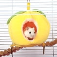 thumbnail image 4 of Cama para mascotas Casa de algodón Animal pequeño Colgando Nido Hamaca con forma de fruta (Amarillo) Ndcxsfigh Para estrenar, 4 of 6