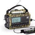 thumbnail image 1 of Radio de emergencia Mesqool, 1200 mAh, meteorología, AM FM SW, NOAA, 1 of 7