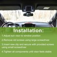 thumbnail image 6 of Unique Bargains 1Set Sun Visor Repair Kit for Dodge for Ram 1500 2019-2023 Aluminum Alloy Black Sun Visor Clip Replacement Fix, 6 of 6