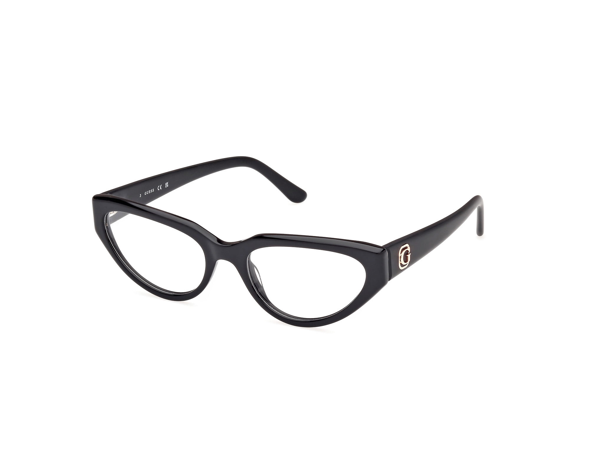 NWT Guess GU50126-005 Eyeglasses Eyeglasses Guess GU 50126 005 Shiny Black / Animal/Monocolor  main image 4