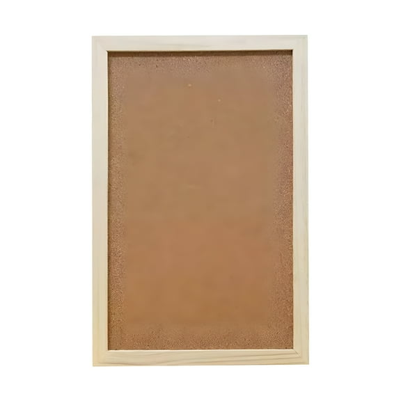 LAMIRO Cork Bulletin Board Hexagon 1 Piece Small Framed Corkboard Tile Wall Thick Decorative Display Board Home Office Decor School Message Board-Wood