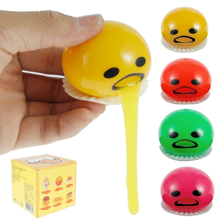 6pcs Wacky Toy Nausée Jaune Vomissant Oeuf Antistress Fidget Toys Slime  Squishy Stress Ball Aldult Soulager Le Stress Enfant Jouet