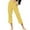 F01-Yellow, variant on FYDUU Women's Straight Leg Pants Solid Color Elastic Waist Button Casual Trousers Pants With Pockets Womens Business Work Slacks Comfy Casual Pant