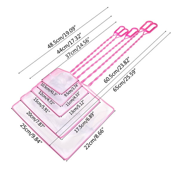 UNTERING Fishing Net Aquarium Fish Net 4  Inches for Extra Fine Strong and Safe for Fishing Small Fish Shrimp