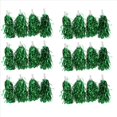 thumbnail image 3 of 96 Piezas Pompones de Porristas Pompones de Papel de Aluminio Metálico con Manejar de Plástico para Adultos, Niños, Porristas, Fiesta Verde, 3 of 5