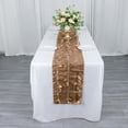 thumbnail image 5 of Efavormart 12"x108" Taupe 3D Leaf Petal Taffeta Fabric Table Runner, 5 of 11