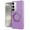 Purple, variant on For Samsung s25 Plus/s24 Plus Magnetic Ring Circle Bling Chrome 3in1 Hybrid Case - Clear