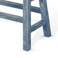 thumbnail image 6 of Rena Counter Height Bench- Trestle Legs with Footrests- Mahogany Wood Frame, 6 of 6