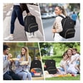 thumbnail image 6 of Matein Work Backpack with Insulated Lunch Compartment, 15.6in Waterproof Laptop Backpack with Anti-theft Pocket, Black, 6 of 8