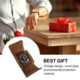 thumbnail image 3 of MasteelfCA 1pc Single-slot Portable Watch Box Retro Watch Organizer Leather Watch Holder, 3 of 8