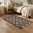 thumbnail image 2 of ODIKA 5'x7' Ultra-Soft Area Rug, Front Door Bold Interlocking Motifs Grid Composition Bedside None Washable, Bare feet friendly, Silk-Touch for Bedroom Home office, 2 of 7
