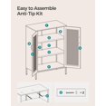 thumbnail image 3 of SONGMICS Metal Storage Cabinet with Mesh Doors, Multipurpose Storage Rack, 3-Tier Office Cabinet, Max. Load Capacity 55 lb per Tier, Matte White UOMC002W02, 3 of 9