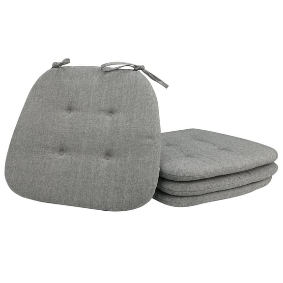 SAYFUT Chair Cushions Non Slip U-Shaped Seat Cushion Pads for Kitchen Dining Room Soft Plaid Velvet Cover, 17X16 inches