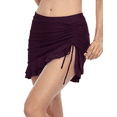 thumbnail image 5 of Firpearl Women's Swim Skirt Ruffled Bikini Bottoms Drawstring Swimsuit Bottom, 5 of 7