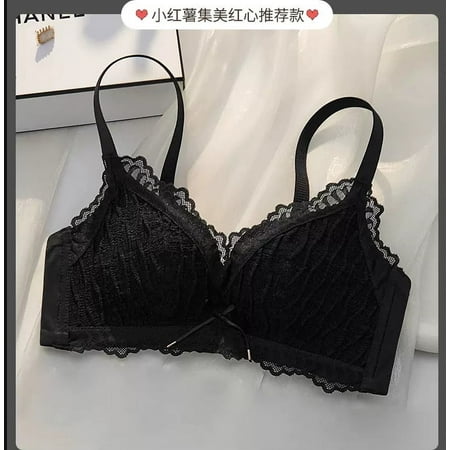 New Lace Sexy Lingerie Women s Small Chest Push up Breast Holding Anti-Sagging Adjustable Type without Steel Ring Bra Set