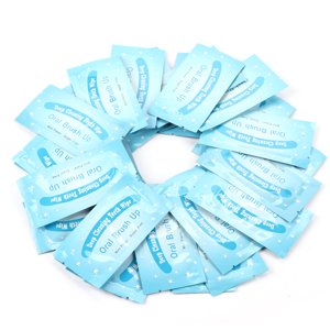Essuie-glaces de nettoyage de vêtements de nettoyage par voie orale 50Pcs Nettoyer les dents Outil de nettoyage des dents pour le nettoyage en profondeur par voie orale