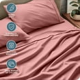 thumbnail image 6 of Bare Home Premium 1800 Collection 4-Piece Bed Sheet Set, Full, Dusty Rose, 6 of 11