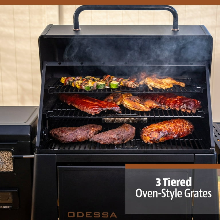 Pit Boss Odessa 1250 Sq in Wood Pellet Grill and Smoker with Pit Boss Odessa 1250 Sq in Wood Pellet Grill and Smoker with