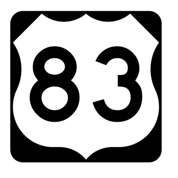 US Route 83 Metal Sign Highway Sign Road Sign Size: 12 inch x 12 inch