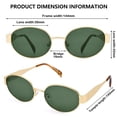 thumbnail image 5 of Gafas de Sol DIMENSIP Retro Ovaladas con Montura Dorada para Mujeres y Hombres, 5 of 5