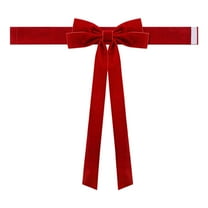 geerera Velvet Bow Curtain Buckle with Rope, Christmas Bow Curtain Tieback,Red Bowknot Ornaments Drapes Xmas Holdbacks Decorations for Home Window Bathroom Holiday Wedding