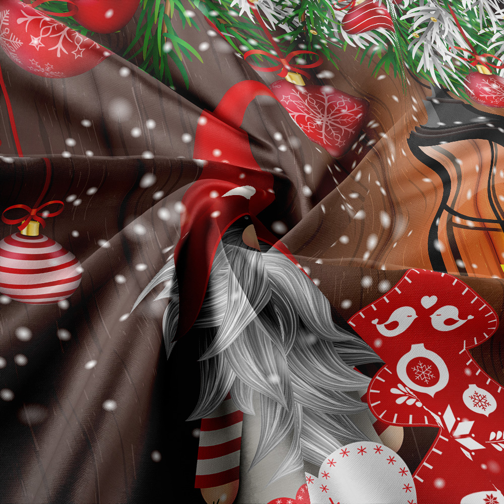 GNOME Duschvorhang 'Let It Snow' – Weihnachtsdesign, 183 X 183 Cm, Wasserabweisend & Mit Haken