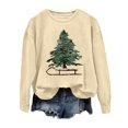 thumbnail image 3 of Christmas Tree Sweatshirts for Women 2025 Long Sleeve Crewneck Xmas Holiday Graphic Sweatshirt Pullover Tops, 3 of 5