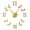 Gold,27inch, variant on Roman Numerals With Musical Notes Giant Luxury Wall Clock Large Wall Clock Modern Big Needle Clock Watch DIY Enthusiasts Gift(Silver,27inch)