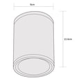 thumbnail image 3 of Estevez Luminaria LED de Techo Exterior Orion, 5.6 Watts, 610lm, 3000K, Color Negro, Protección IP54, 3 of 6