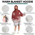 thumbnail image 5 of Wearable Oversized Blanket,Red Christmas Snowflake Pattern Wearable Blanket Hoodie for Adults,Cozy Hooded Blankets with Super Pockets,Super Warm Fuzzy Pullover for Women & Men, 5 of 6