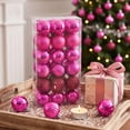thumbnail image 2 of Neoargh 36 Pack 1.18‑Inch Hanging Christmas Baubles Set, Plastic Ornaments for Xmas Tree Decor, Watermelon Red, 2 of 6