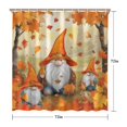 thumbnail image 4 of Rideau de Douche Joyeux Gnome de l'Action de Grâce, Rideau de Bain Réutilisable avec Crochets Rideaux en Polyester Basique pour Jour de l'Action de Grâce Fête d'Automne Décoration Maison, 4 of 5