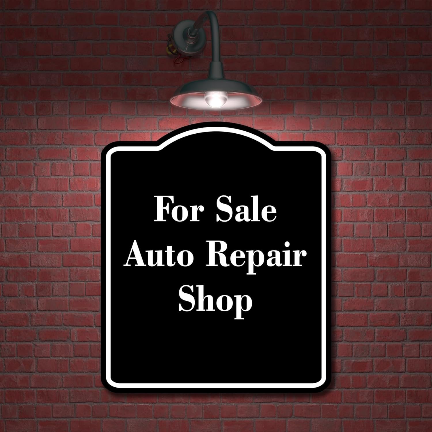 For Sale Auto Repair Shop BLACK Aluminum Composite Sign 20''x24''