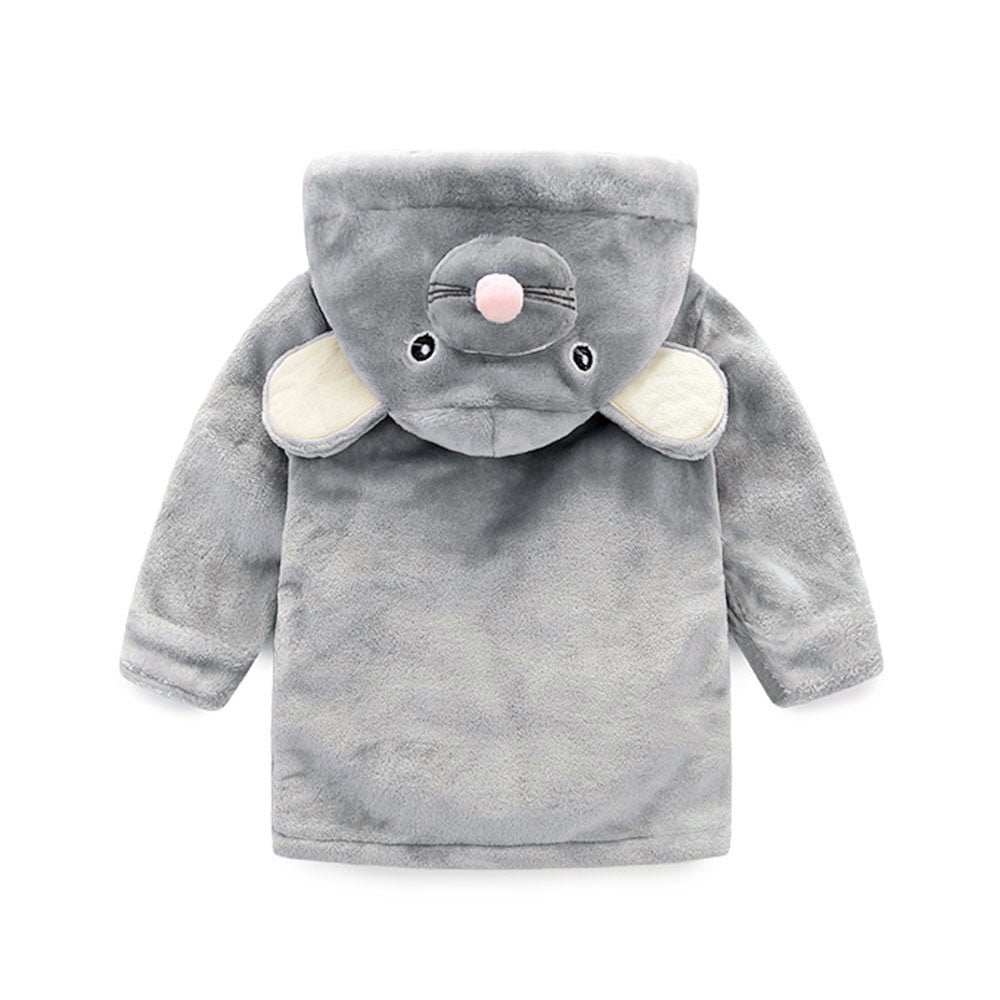 Mercatoo Kids Bathrobe Unisex Baby Plush Animal Robe Hooded Towel Toddler Boys Girls Spa Bath Robe,Baby Beach Towel