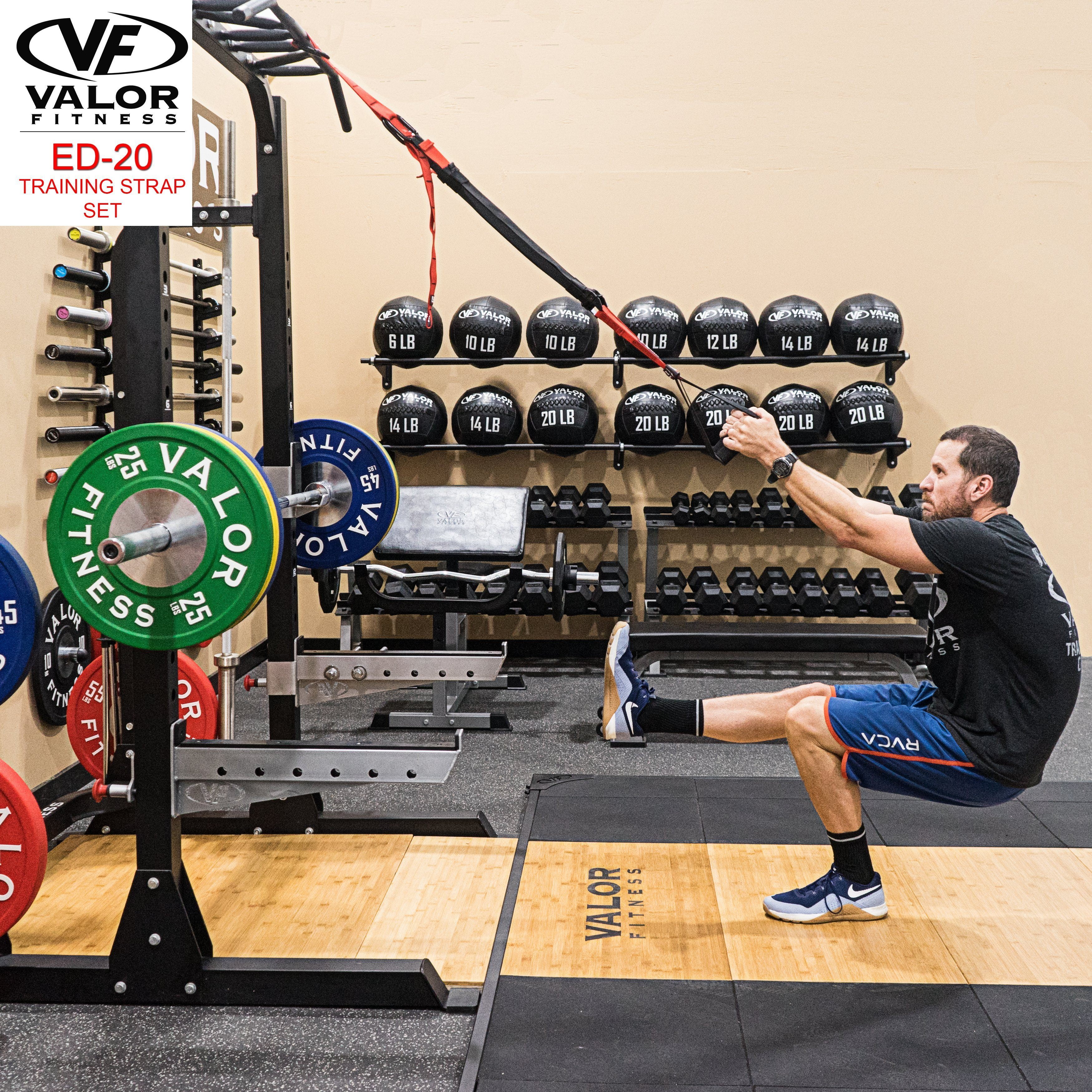 Valor Fitness Adjustable Bodyweight Suspension Strength Training Resistance Straps With Storage Bag - Portable VFX Full Body Home Gym Workout