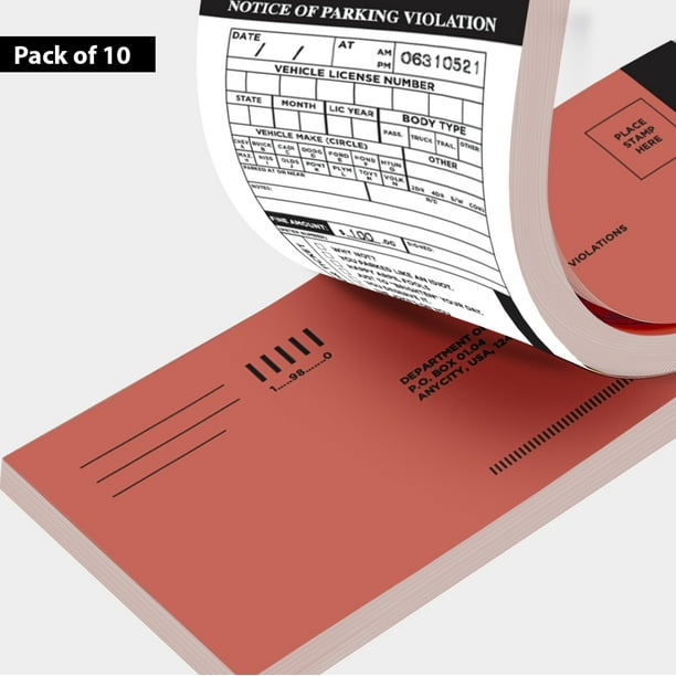 Fake Parking Tickets For Pranks With Multiple Sections To Fill In (10  Pieces) - Walmart.com