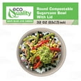thumbnail image 6 of 32 oz Round Disposable Compostable Paper Bowls with Fiber Dome Lids - Heavy-Duty, Eco-Friendly Natural Bagasse Unbleached, Heat Resistant, 100% Biodegradable Salad Bowls Alternative to Plastic (100), 6 of 7